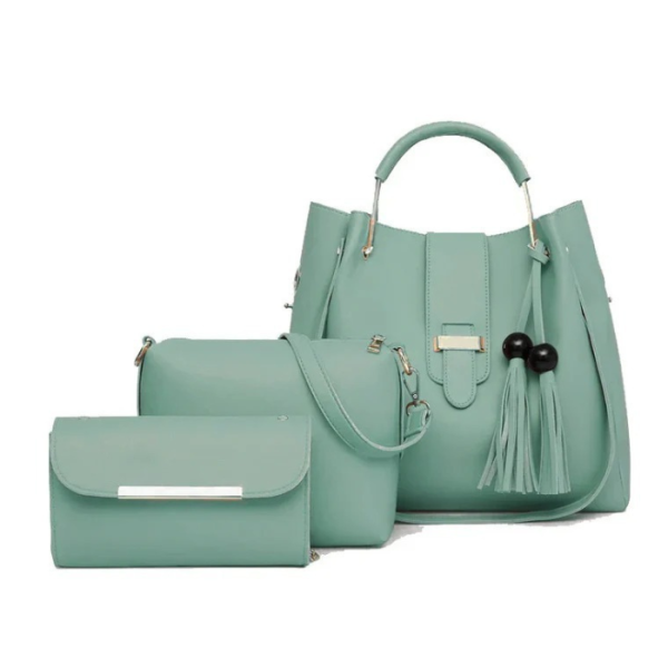 Alexa 3-in-1 Handbag Set – Aqua Green – Luxury Look at a Sale Price