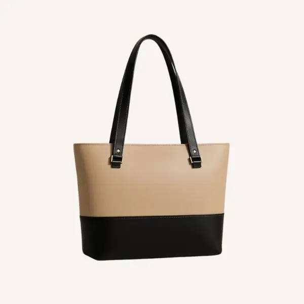 Grace main bag in Beige and black color
