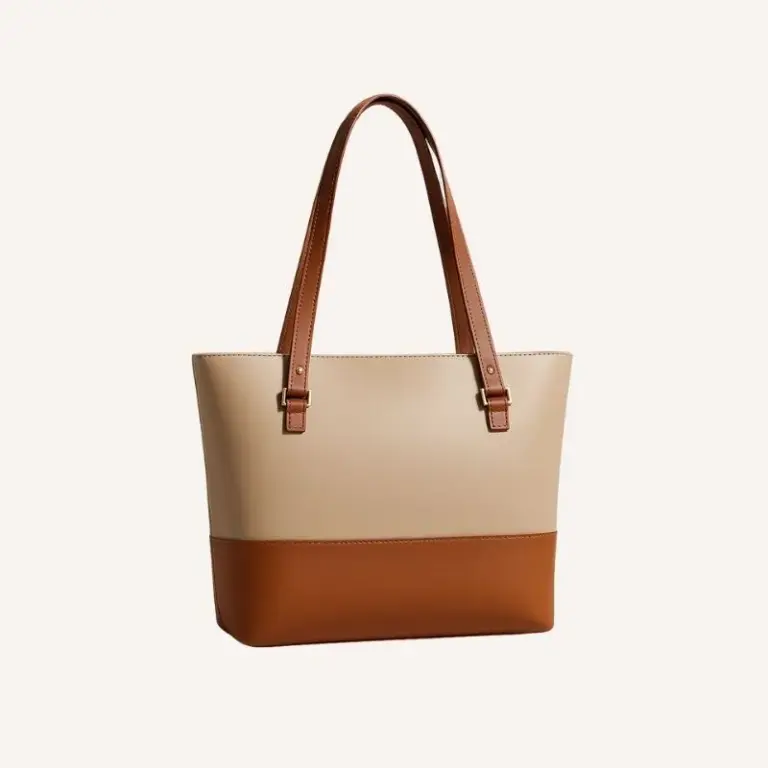 Main Grace bag Beige and Coffee brown color
