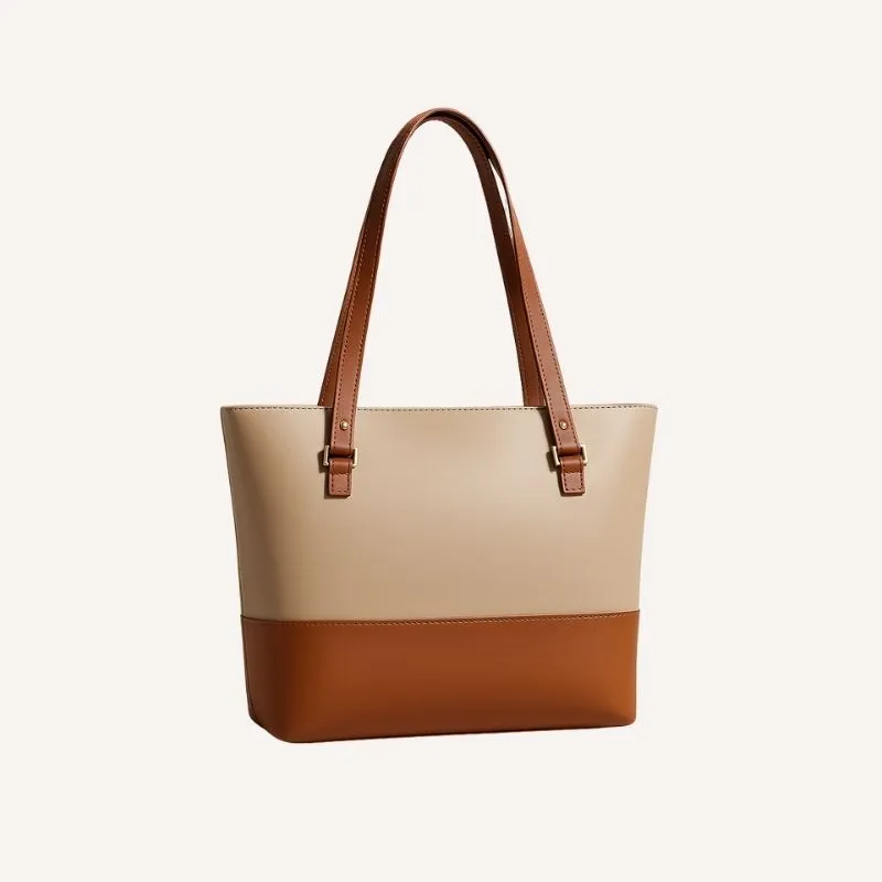 Main Grace bag Beige and Coffee brown color