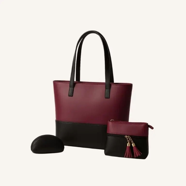 Grace 3 pcs – Maroon & Black showcase