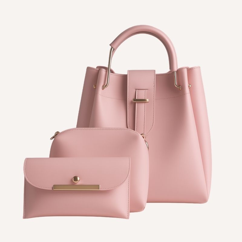 Alexa 3 pcs Handbag Set – Pink showcase