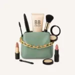 Paradise 5 piece aqua aqua green makeup pouch