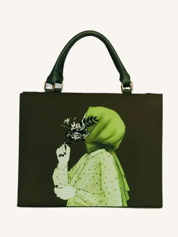 Shein – Hijab – Canvas Bag in Green Color