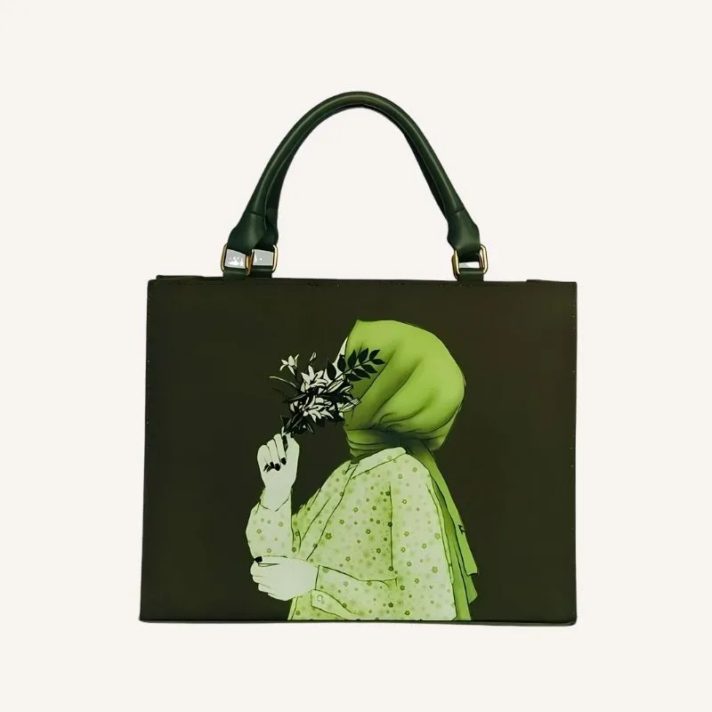Shein – Hijab – Canvas Bag in Green Color