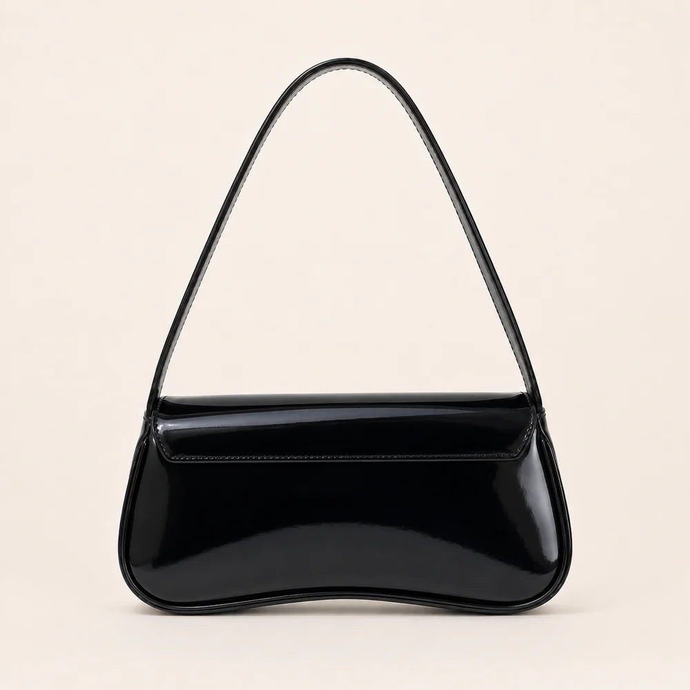 Trendy Glossy Shoulder Bag - Image 8